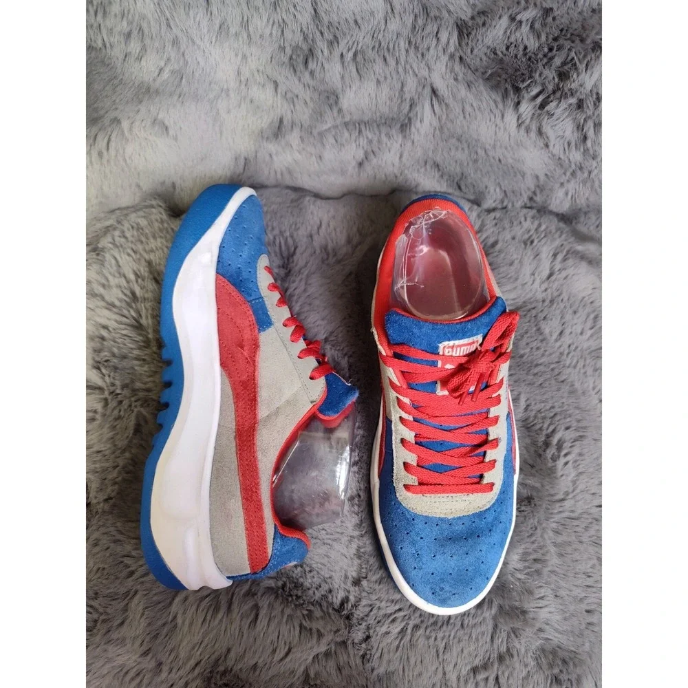 Puma GV Special Girls Sneakers 5.5 Red Blue Lace Up Low Top Sportlifestyle Shoes - Picture 7 of 16